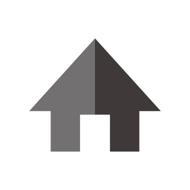Modern black house vector icon. Flat design.