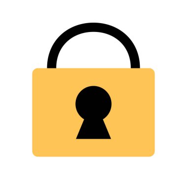 Lock icon. Vector illustration of a padlock, perfect for displaying security and safety.