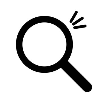 Pop magnifying glass icon. Vector. Great for searching, research, etc.