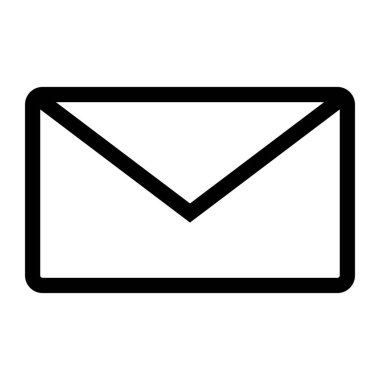 Simple mail icon. Flat design vector.
