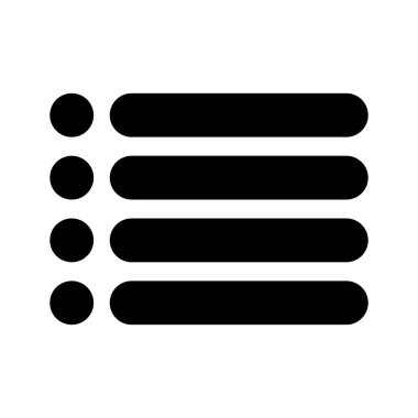 Black menu bar icon. Vector.