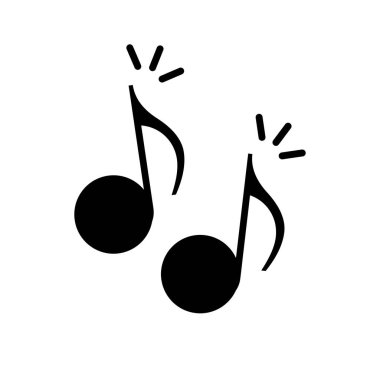 Pop music note icons. Vectors representing fun and joy.