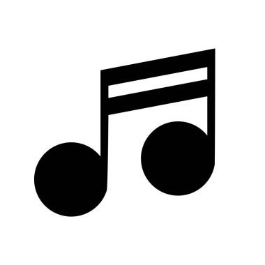 Şirin müzik nota simgeleri. Müzik simgeleri ve puanlar için kullanılan vektör illüstrasyonu.