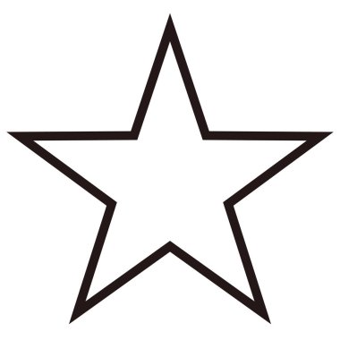 A simple flat design star icon. Vector.