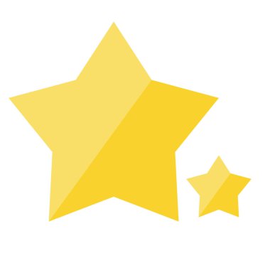 Star icon with glossy 2. Vector.