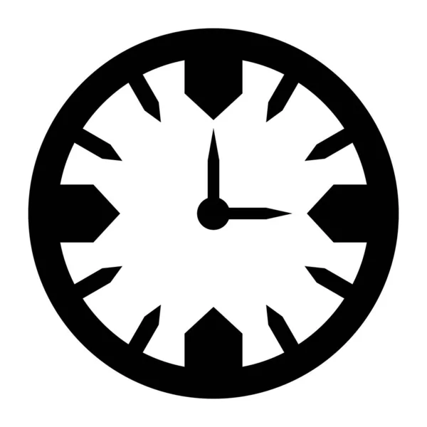 Clock Vector Icon Representing Advance Time Simple Flat Design — Wektor stockowy