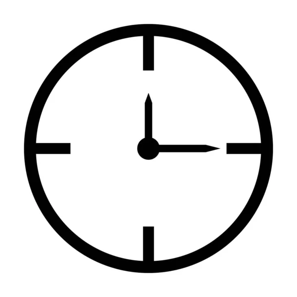 Simple Clock Icon Perfect Vector Time Related Displays — Vettoriale Stock