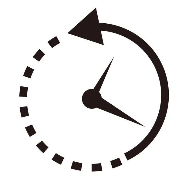 Dotted Lines Rotating Arrows Clock Icon Vectors — 图库矢量图片