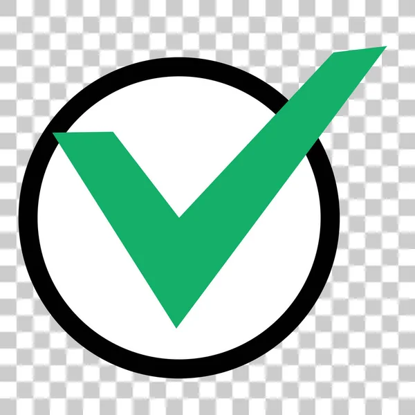 A set of check mark icons with transparent background. Vector. Simple illustration that can be used for success and surveys.