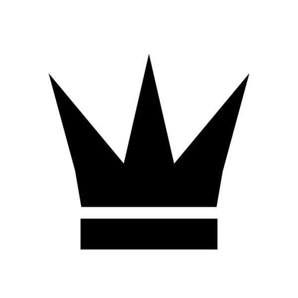 Schwarze Krone Silhouette Ikone Vektor — Stockvektor