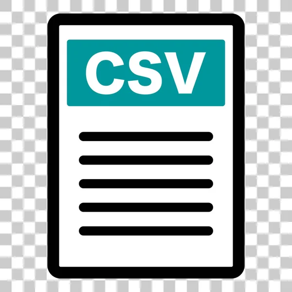 Icona Del File Csv Con Sfondo Trasparente Vettore — Vettoriale Stock