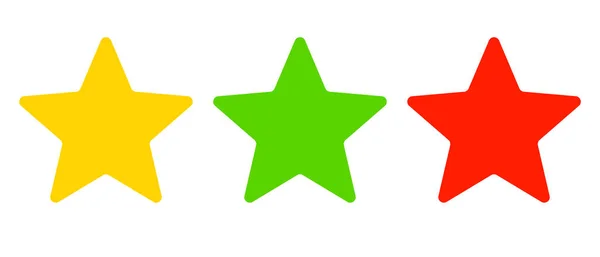 Set Colorful Star Icons Vectors — Vector de stock