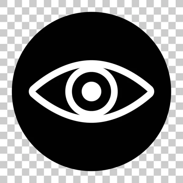 Eye Icon Black Circle Vector — Archivo Imágenes Vectoriales