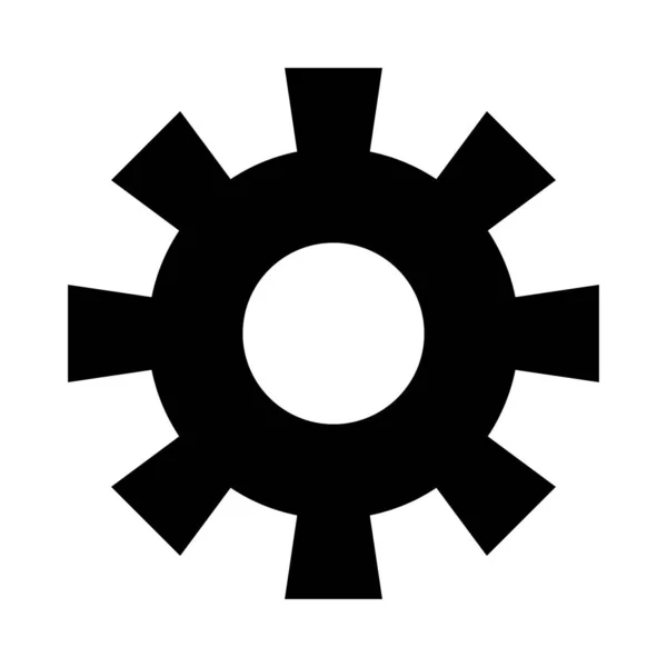 Simple Gear Silhouette Icon Vector Illustration Can Used Settings Systems — Stok Vektör