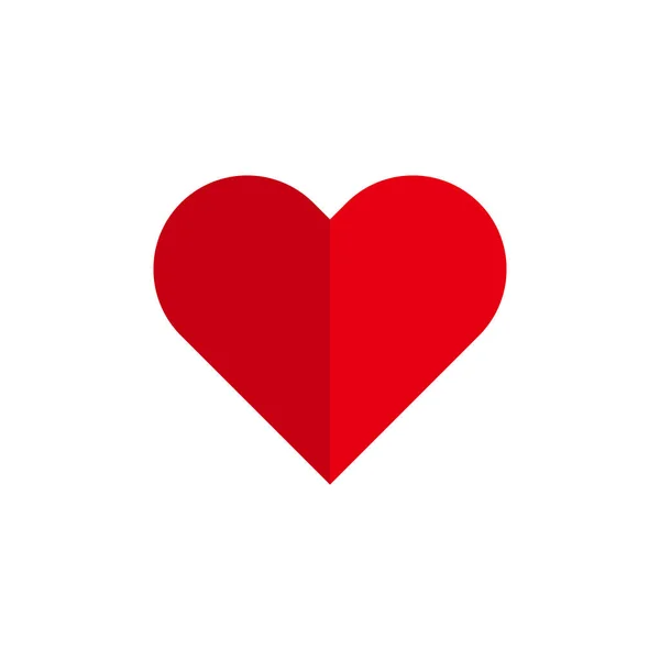 Heart Symbol Icon Composed Two Colors Vector — 图库矢量图片
