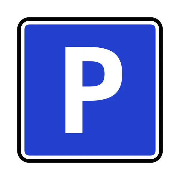 Parking Sign Map Pin Icon Vector — Vector de stock