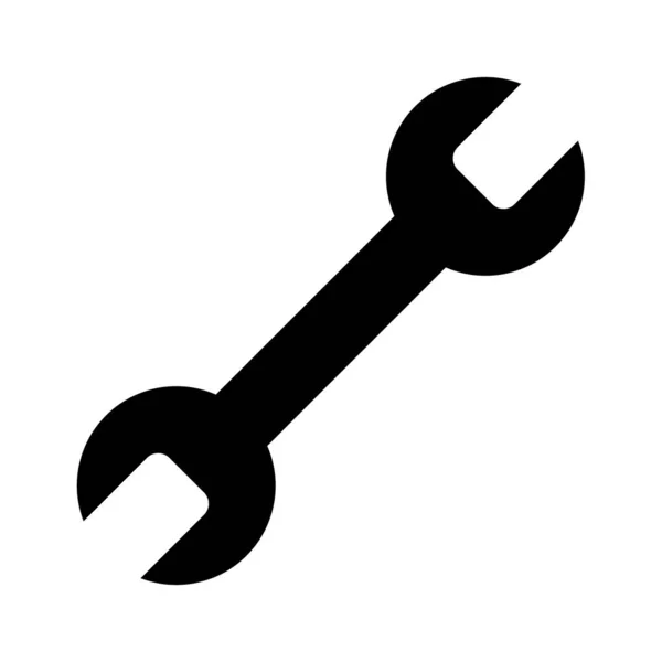 Иконный Вектор Гаечного Ключа Простой Плоский Символ Значок Инструмента — стоковый вектор