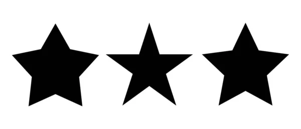 Black Star Icons Various Shapes Vectors — Vector de stock