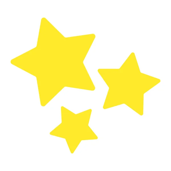 Ícone Três Estrelas Amarelas Vetor — Vetor de Stock