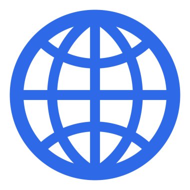 Blue browser icon. Internet and network. Vectors.