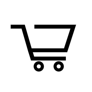 Simple shopping cart icon. Vector.