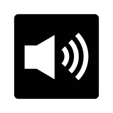 Volume icon in a square. Vector.