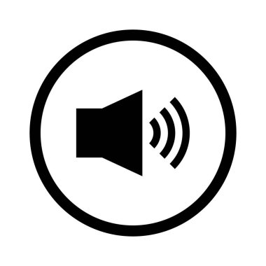 Volume icon in a round circle. Vector.