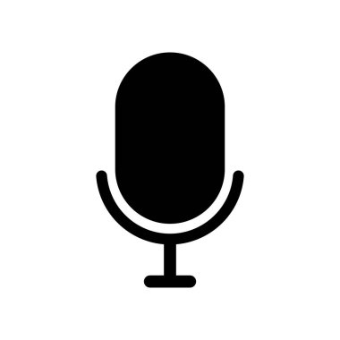 Microphone silhouette icon. Vectors about music and singers.