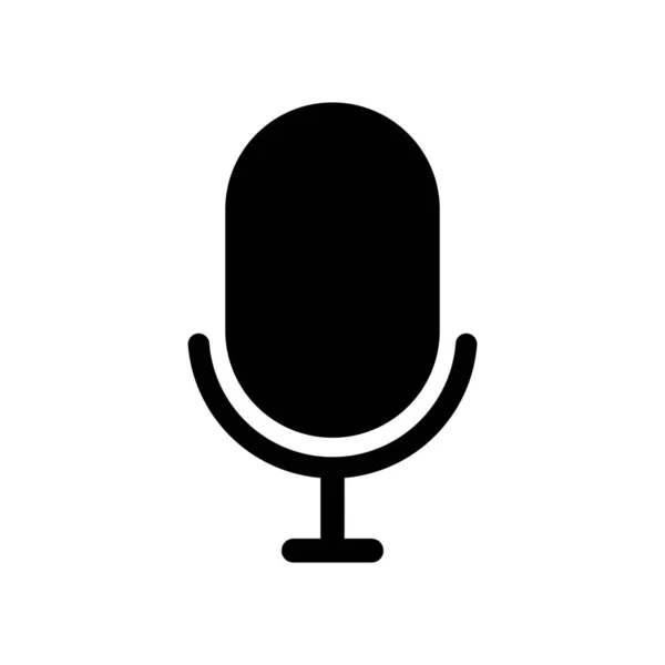 Microphone Silhouette Icon Vectors Music Singers — Stockvector
