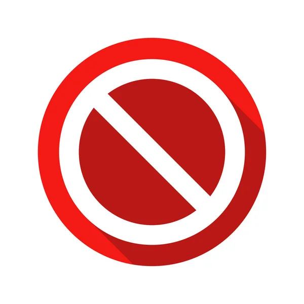 Modern Stop Sign Icon Red — Vettoriale Stock