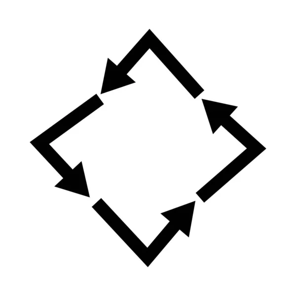 Rotating Arrow Icon Recycling Symbol Vectors — Stock Vector