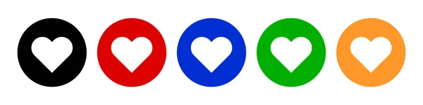 Colorful Heart Icons Vector — Stock Vector