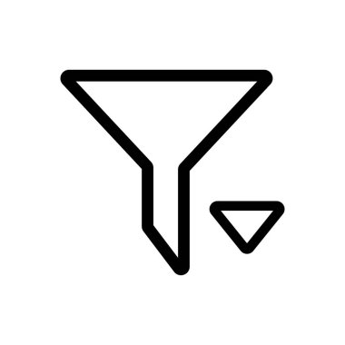 Filter icons in descending order. Vectors.