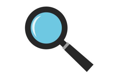 Realistic magnifying glass icon. Vector.