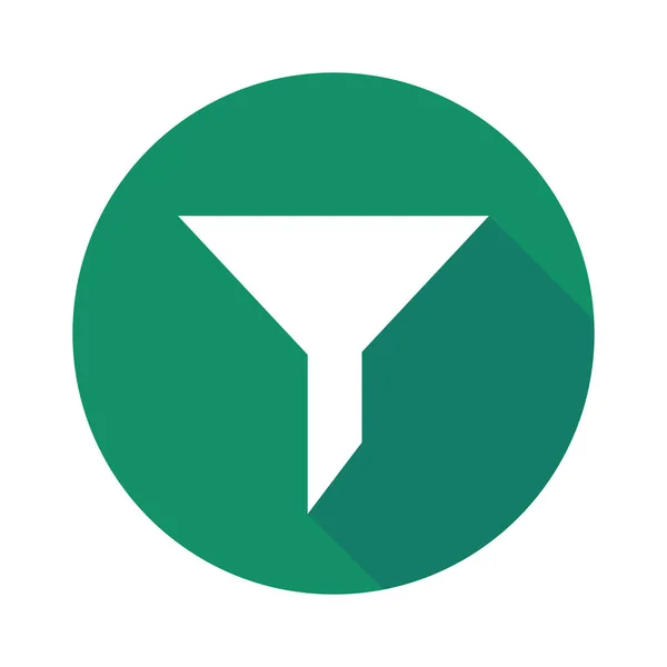 Modern Filter Icon Green Vector — Διανυσματικό Αρχείο