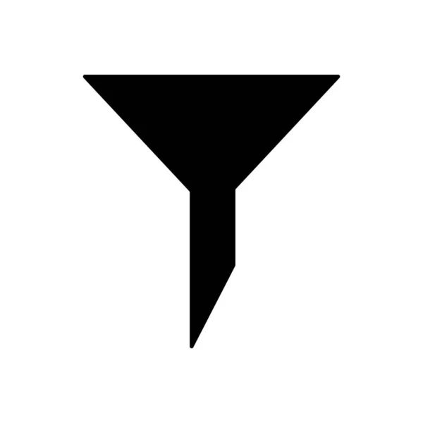 Filter Schwarzes Silhouette Symbol Vektor — Stockvektor