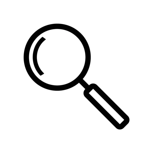 Magnifying Silhouette Icon Black Vector — Wektor stockowy