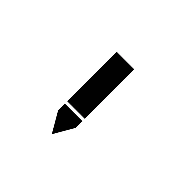 Simple Pen Icon Black Vector — Stok Vektör