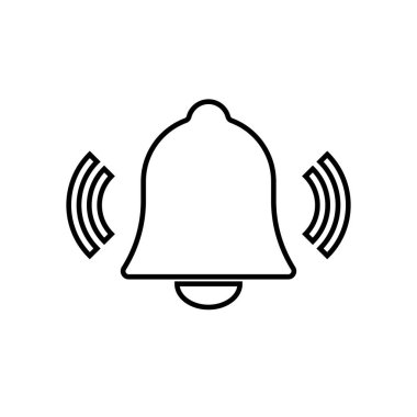 Bell icon with sound. Vector.