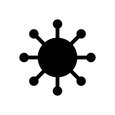 Virus silhouette icon. Simple vector.