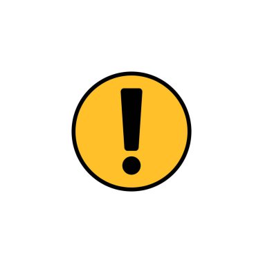 Round exclamation mark icon. Vectors about caution and warning.