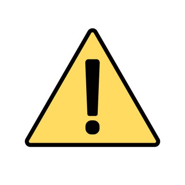 A simple caution or warning exclamation icon.