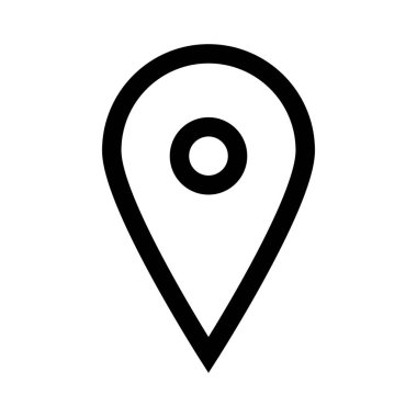 Simple map pin icon. Vector.