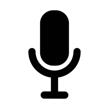 Microphone silhouette icon. Vectors about music and singers.