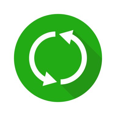 Modern recycling mark icon. Vector.