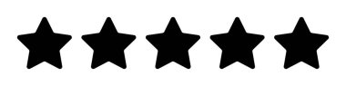 5 star icon. Rating vectors.