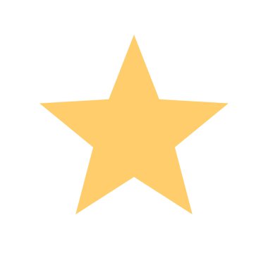 Simple yellow star icon. Vector.