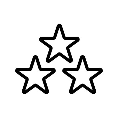 Three simple star icons. Vector.