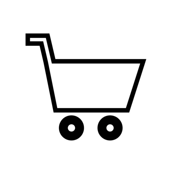 Simple Shopping Cart Icon Vector — Vector de stock
