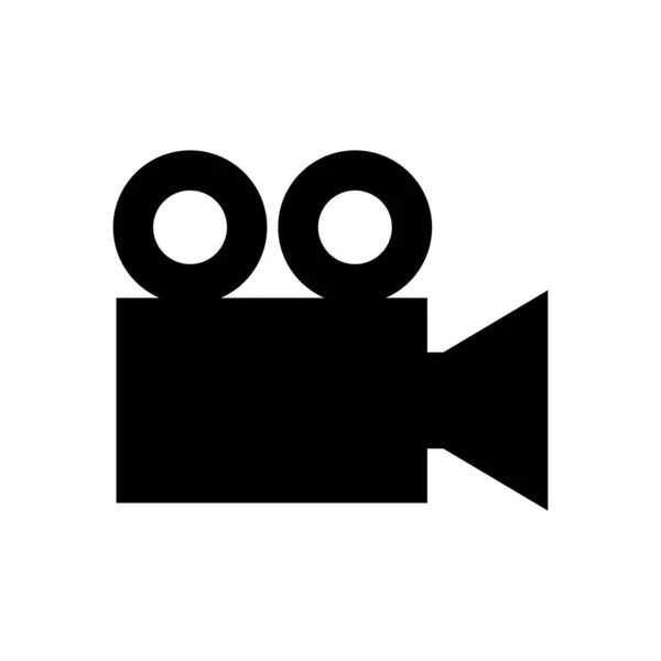 Kino Kamera Silhouette Symbol Vektor — Stockvektor